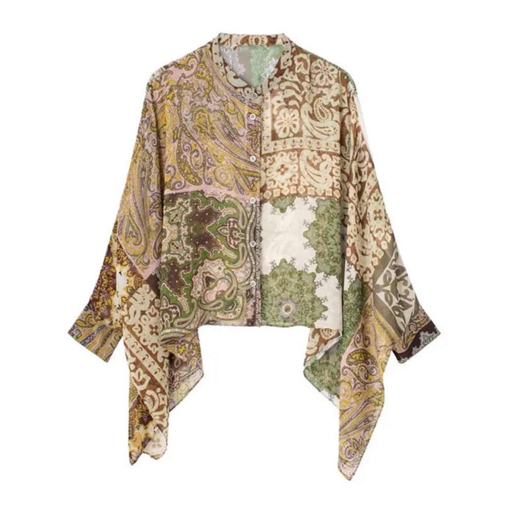 Abstract Botton down Shirt